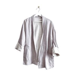 Women's Light Gray Open-Front Jacket